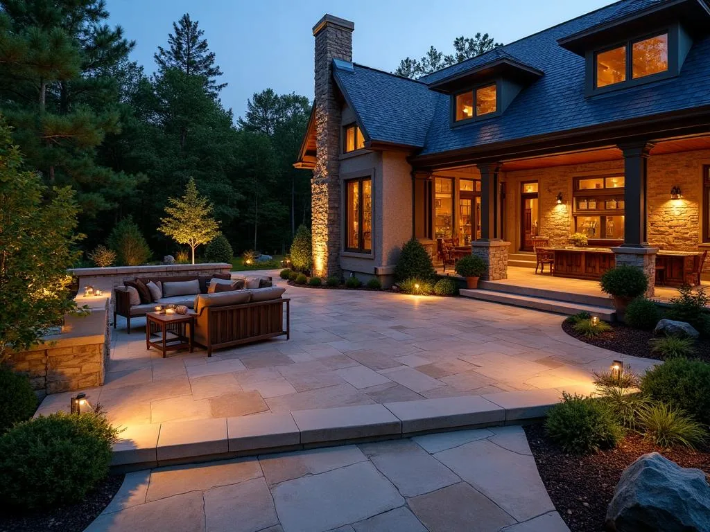 Design inspiration: a natural stone patio surrounded by a residential garden